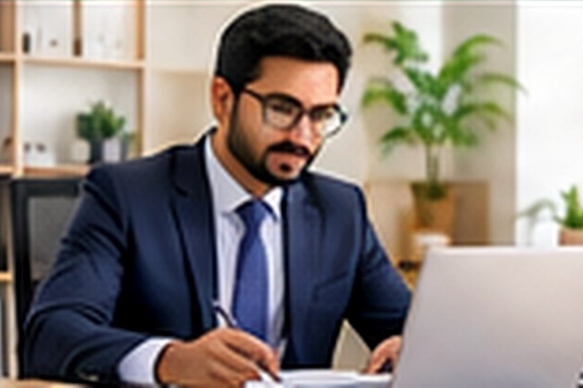 Adviser preparing destination visa documents